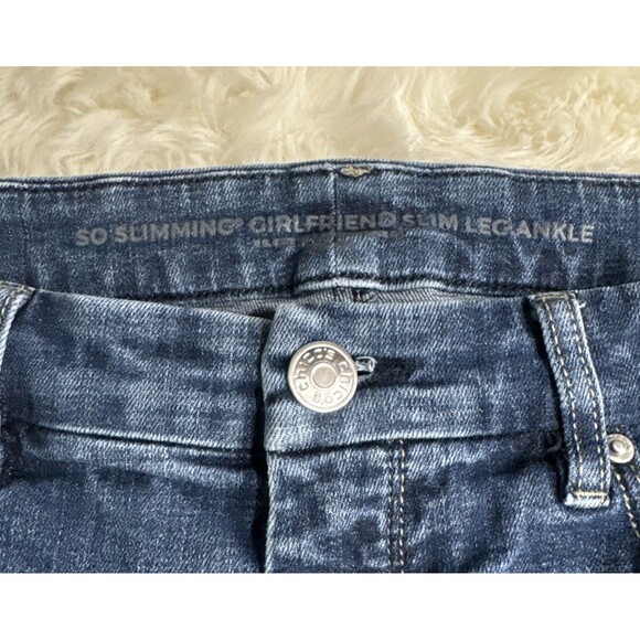 Chicos Slimming Girlfriend Slim Leg Jeans 0 (4) Blue Stretch Measures 29 x 29.5 - Picture 3 of 7